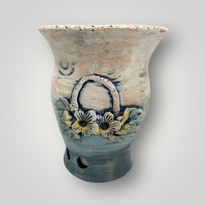 Handmade tall round pot, multi color ceramic pot, great for succulent, cactus, bonsai and caudex, high quality Korean pottery 6.5 w X 8.25 h