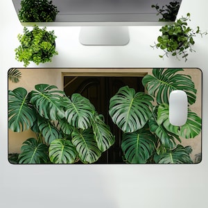 Monstera Desk Mat * Nature home desk decor * gift for Monstera plant lover * 3 sizes