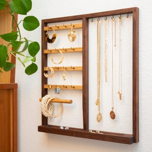 Wall Mount Jewelry Organizer Necklace Holder 