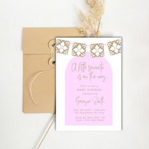 Una piccola senorita sta arrivando, Cielito Lindo Baby Shower, Invito Babyshower Cielito Lindo, Invito Baby Shower a tema Talavera