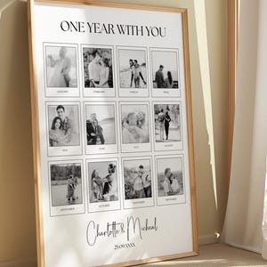 Personalized Anniversary Photo Print: Custom Polaroid Template (Digital Download
