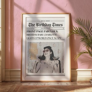 Custom Newspaper Print, Custom Friendship Wall Art, College Dorm, Gift for Friend, Best Friend Gift, Custom Gift, Modern Girly Room Decor