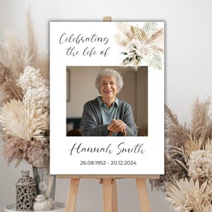 Celebration of Life Sign: Funeral Welcome Poster, Memorial Decor (Digital Download)