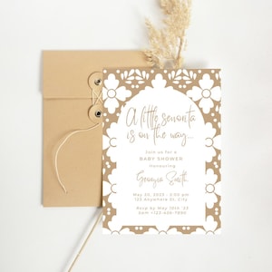 Una piccola senorita sta arrivando, Cielito Lindo Baby Shower, Invito Babyshower Cielito Lindo, Invito Baby Shower a tema Talavera
