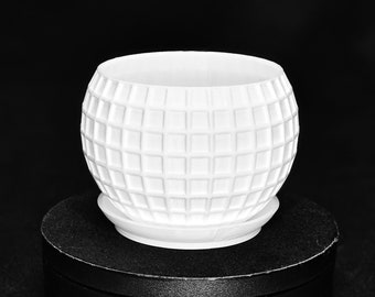 Unique 3D Printed Disco Textured Planter – Modern Home Decor (Standard Colors)