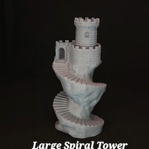 3D Printed Spiral Castle Tower - Display Stand (Specialty Colors)