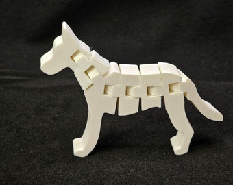3D Printed Simple Flexi German Shephard (Standard Colors)