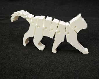 Gato flexible simple impreso en 3D (colores estándar)