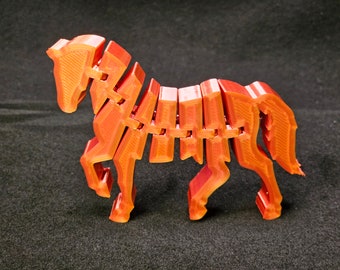 3D Printed Simple Flexi Horse (Specialty Colors)