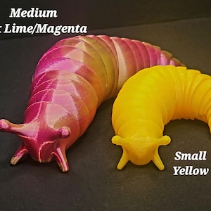 3D Printed Articulating Flexi Slug (Specialty Colors)
