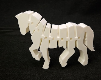 3D Printed Simple Flexi Horse (Standard Colors)