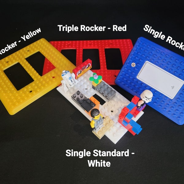 3D Printed Lego Light Switch Covers (Standard Colors)