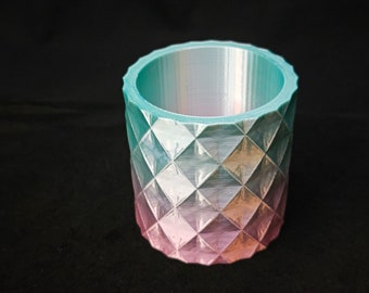 3D Printed Diamond Planter (Specialty Colors)