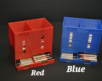 3D-geprinte batterijhouder en houder AAA en AA (standaardkleuren)
