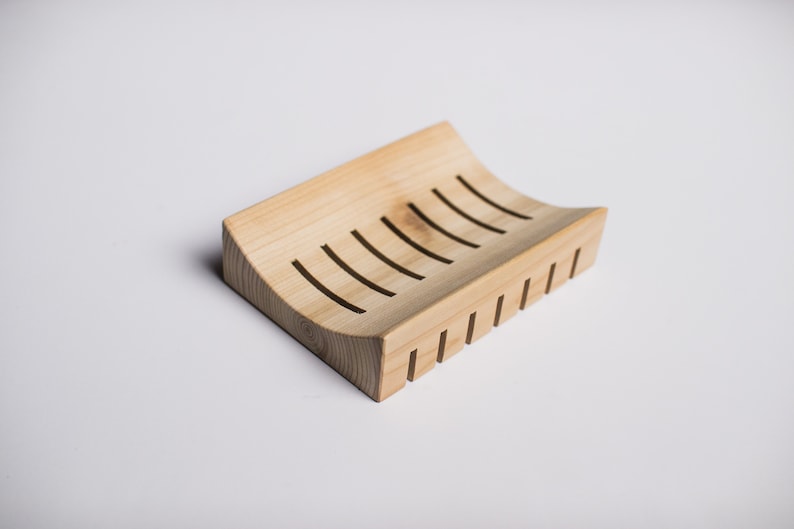 Cedar Soap Dish 100 Natural Wood Draining Tray Holder Etsy Canada