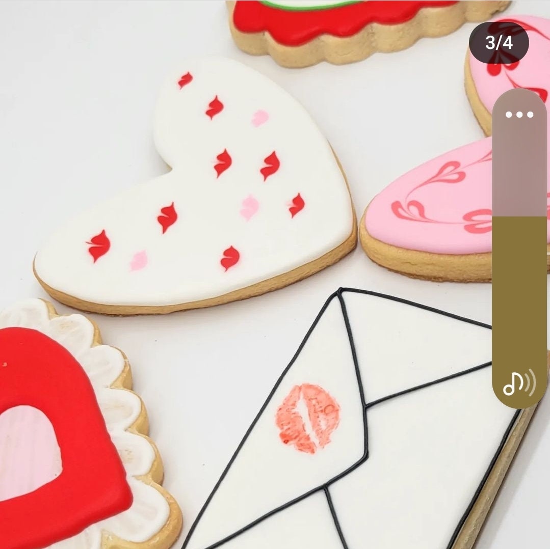 Lips Kiss Design Parchment for Embossing in Royal Icing, Cookie