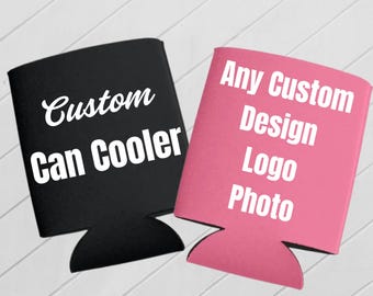 Personalized Can Coolers: Custom Wedding Favors, Bachelorette Party Koozies
