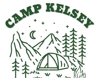 Camp Bachelorette Party Sign | Custom Glamping Poster (Canva Template)