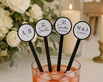 Custom Drink Stirrers Wedding | Personalized Cocktail Sticks | Wedding, Party & Event Drink Accessories
