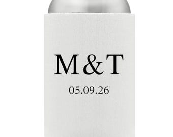 Custom Wedding Can Coolers – Personalized Engagement Party Favors