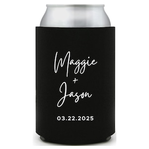 Custom Wedding Can Coolers – Personalized Wedding Favors - Wedding Favors - Custom Koozies for Wedding, Beer Holder