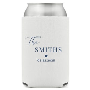 Custom Wedding Can Coolers – Personalized Wedding Favors - Wedding Favors - Custom Koozies for Wedding, Beer Holder