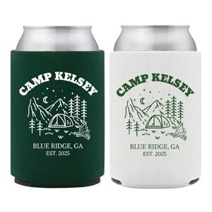 CAMP BACHELORETTE KOOZIES | Personalized Bachelorette Can Coolers | Bachelorette Party Favors | Custom Foam Beer Holder| Bridal Party