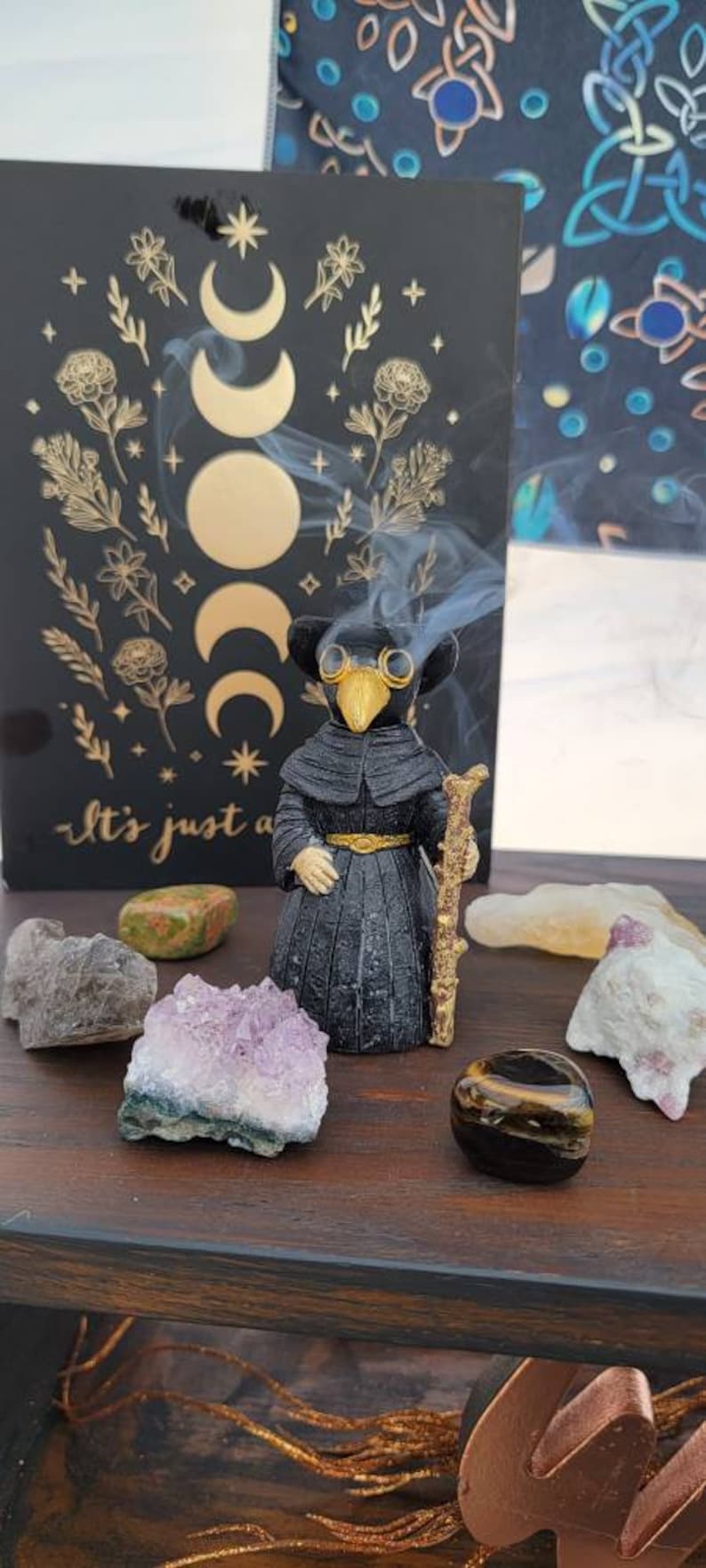 Crow Plague Doctor Incense Burner Plague Dr Incense Burner Etsy