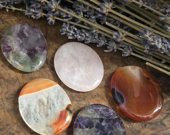Crystal Worry Stone: Hand-Polished Palm Stone for Anxiety Relief