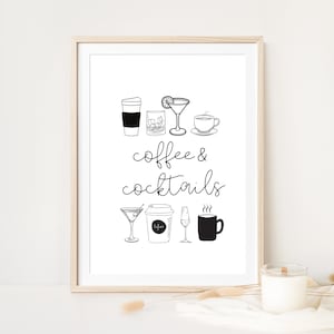 Coffee and Cocktails - Printable - Downloadable