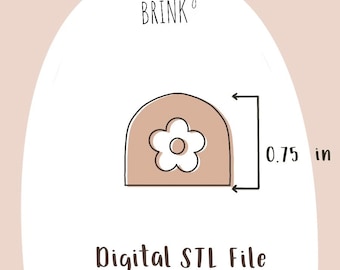 Embossed flower arch clay cutter STL file