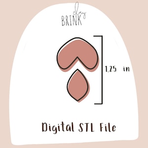 dangle clay cutter stl , polymer clay cutter stl file , digital stl file, oval polymer clay cutter, earring STL file, STL digital dowload
