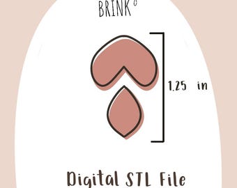 bungelen kleisnijder stl, polymeerkleisnijder stl-bestand, digitaal stl-bestand, ovale polymeerkleisnijder, oorbel STL-bestand, digitale STL-download