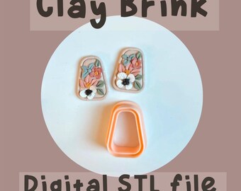 bungelen kleisnijder stl, polymeerkleisnijder stl-bestand, digitaal stl-bestand, ovale polymeerkleisnijder, oorbel STL-bestand, digitale STL-download