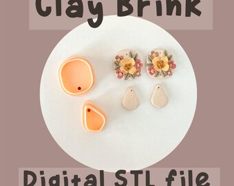 bungelen kleisnijder stl, polymeerkleisnijder stl-bestand, digitaal stl-bestand, ovale polymeerkleisnijder, oorbel STL-bestand, digitale STL-download