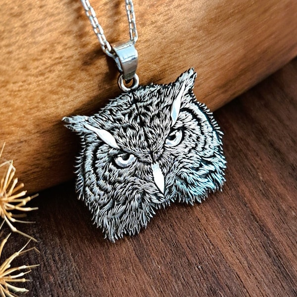 Owl Necklace | 925 Sterling Silver |  Owl Pendant