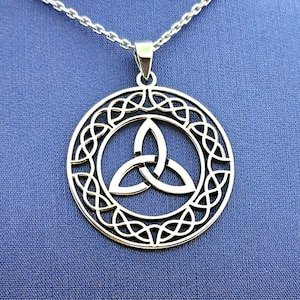 Celtic Rope Trinity Necklace | 925 Sterling Silver | Celtic Rope Pendant | Irish Jewelry | Triquetra Pendant | Trinity Knot Necklace