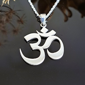 Om Necklace | 925 Sterling Silver | Mandala Pendant | Yoga Meditation Jewelry | Sacred Symbol | Zen & Mindfulness Pendant | Spiritual Gift