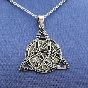 Celtic Rope Trinity Necklace | 925 Sterling Silver | Celtic Rope Pendant | Irish Jewelry | Triquetra Pendant | Trinity Knot Necklace