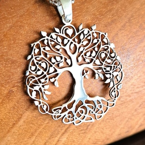 Tree of Life Necklace | 925 Sterling Silver | Celtic Rope Tree Pendant | Infinity Tree