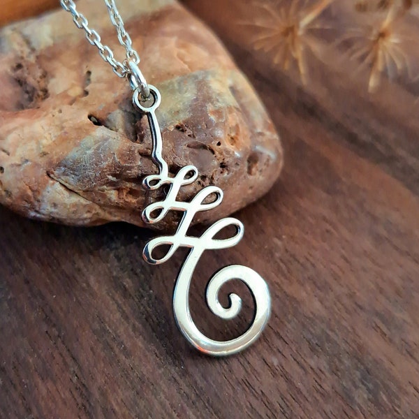 Unalome Necklace | 925 Sterling Silver | Yoga Pendant