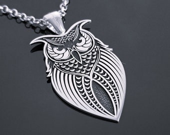 Owl Sterling Silver Necklace | Customizable Boho Jewelry