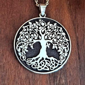 Tree of Life Necklace | 925 Sterling Silver | Celtic Rope Pendant | Infinity Tree