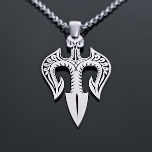 Poseidon Trident Pendant Necklace | 925 Sterling Silver | Mythical Poseidon Trident Pendant | Trident Necklace | Neptunes Trident Pendant