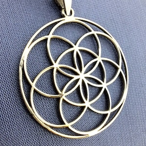 Seed of Life Pendant | 925 Sterling Silver | Geometric Pendant | Yoga Jewellery | Spiritual Jewelry | Sacred Geometry | Flower of Life
