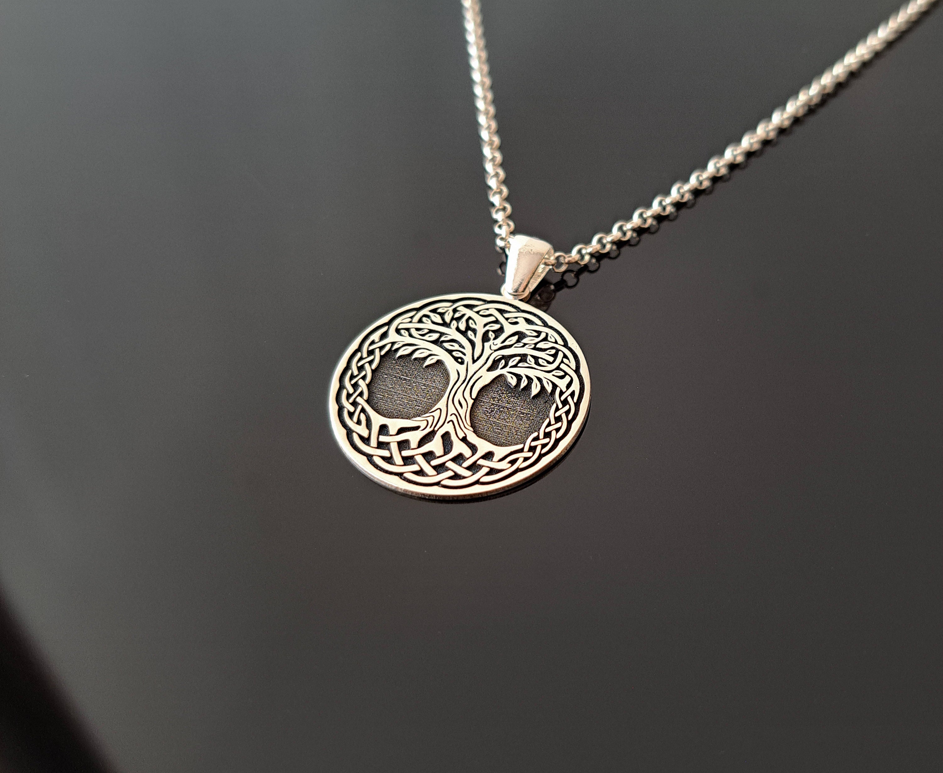 Celtic Tree of Life Sterling Silver Necklace | Personalized Pendant - Etsy