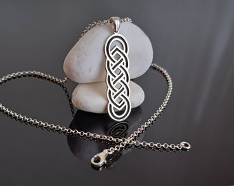 Collana Donna Con Nodo Celtico In Argento 925 E Agata Muschiata - Simbolo Infinito, Gioiello Irlandese - Regalo Con Scatola E Panno - 2