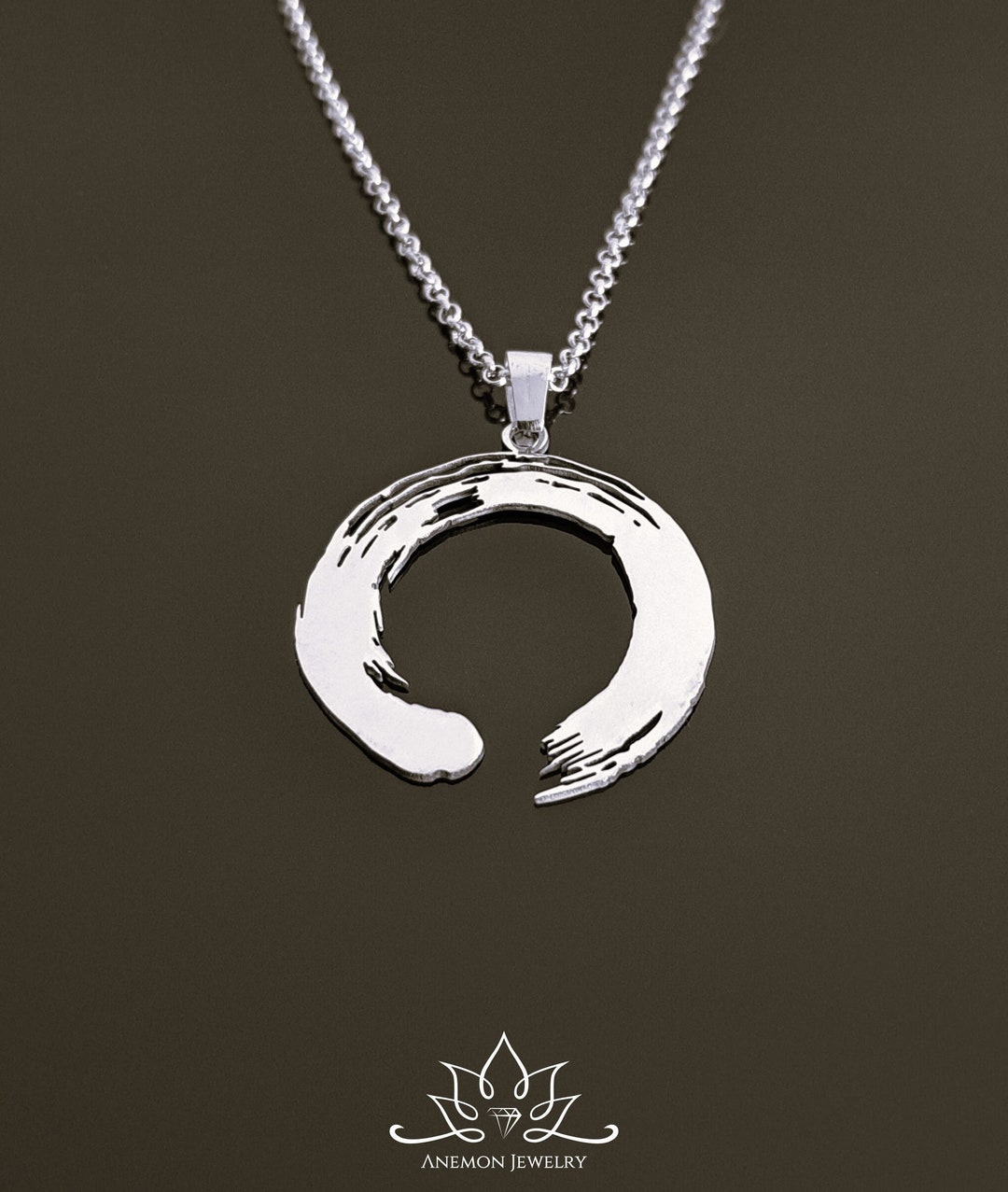 【Sentiments】NO.260 NECKLACE Enso Zen Circle Necklace | 925 Sterling Silver | Enso Circle
