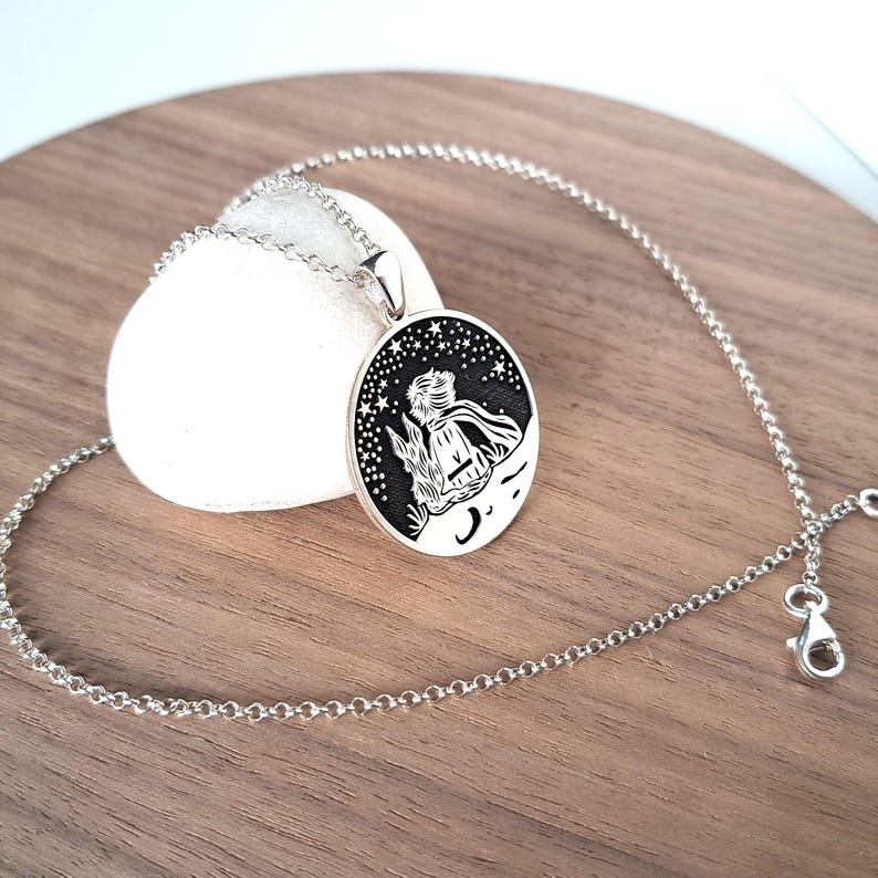 Sterlingzilveren ketting Kleine Prins | Aanpasbare hanger afbeelding 3