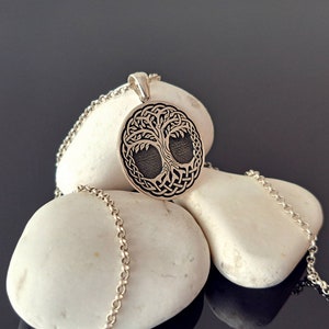 Celtic Tree of Life Sterling Silver Necklace | Personalized Pendant - Etsy